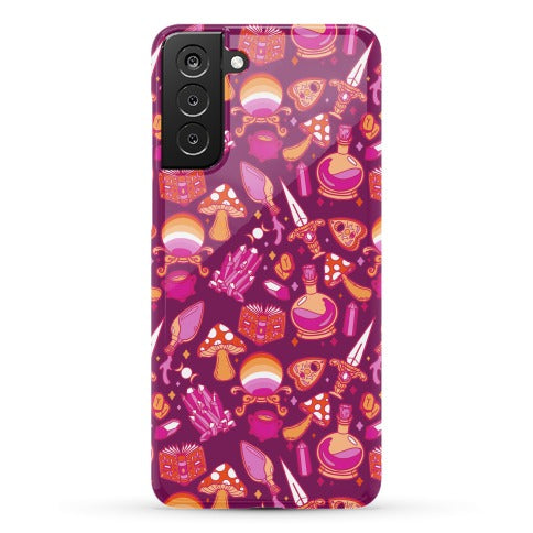 Lesbian Pride Witch Pattern Phone Case